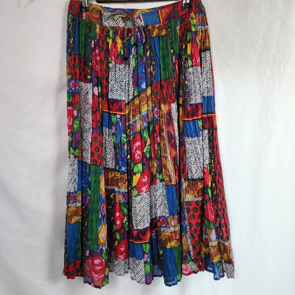 Euc Diversity Petites Patchwork Style Cotton Draw… - image 8